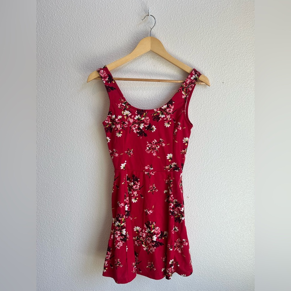 H&M Red Floral Mini Dress 6